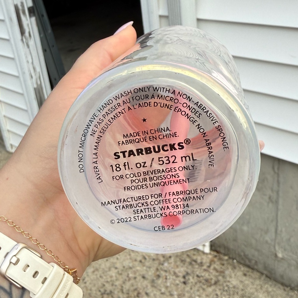 Starbucks Iridescent Cup with Pink Lid and Straw - Picture 3 of 4